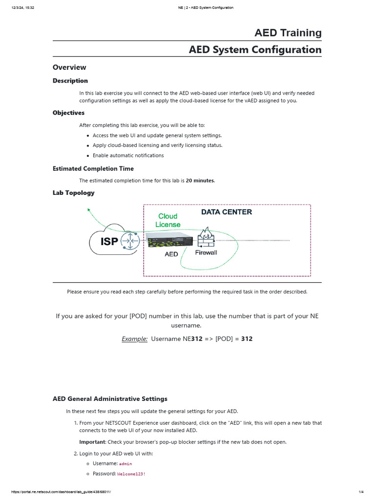 AED System Configuration Lab Guide | PDF | World Wide Web | Internet & Web