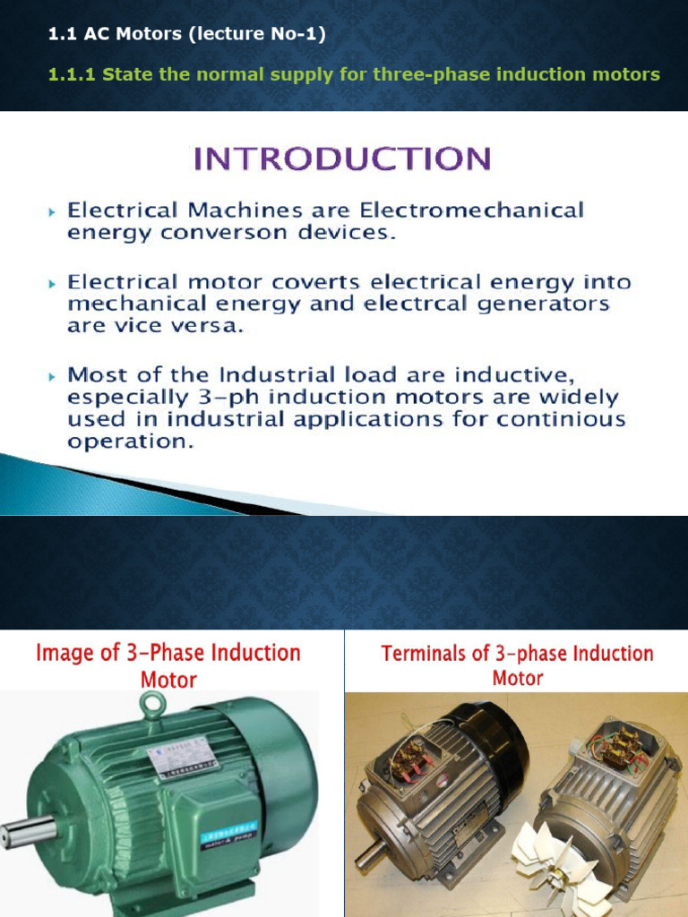 Three-Phase Induction Motors Overview | PDF | Electric Motor ...