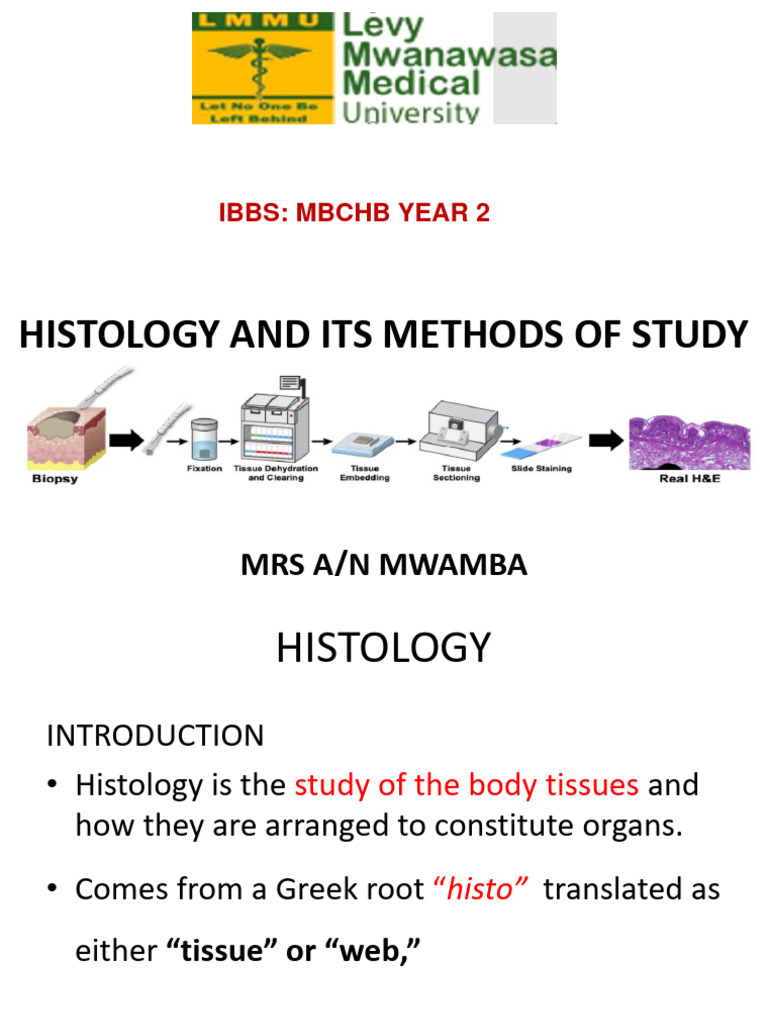 Histology and Its Method of Study PDF Staining Fixation (Histology)