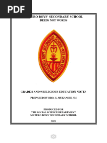 GRADE 8 AND 9 RELIGIOUS EDUCATION NOTES-1ST REVISION FINA - Copy-1