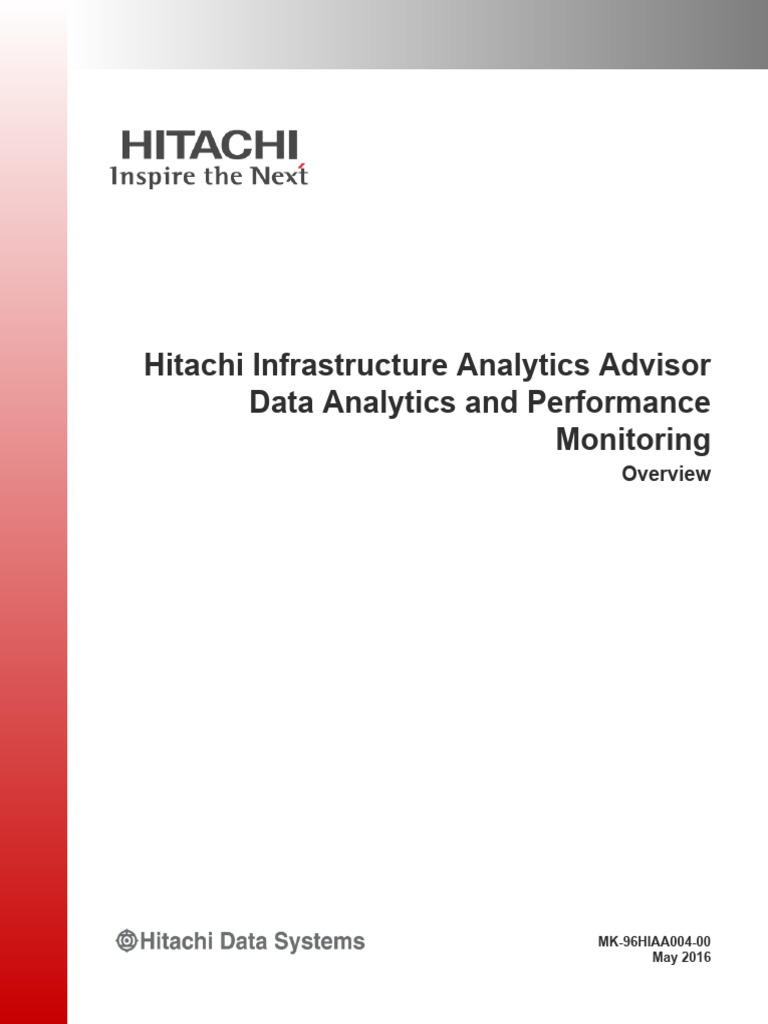 Hitachi Infrastructure Analytics Overview | PDF | Byte | Analytics