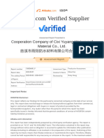 Supplier Assessment Report-Cooperation Company of Cixi Yuyang Waterproof Material Co., Ltd.