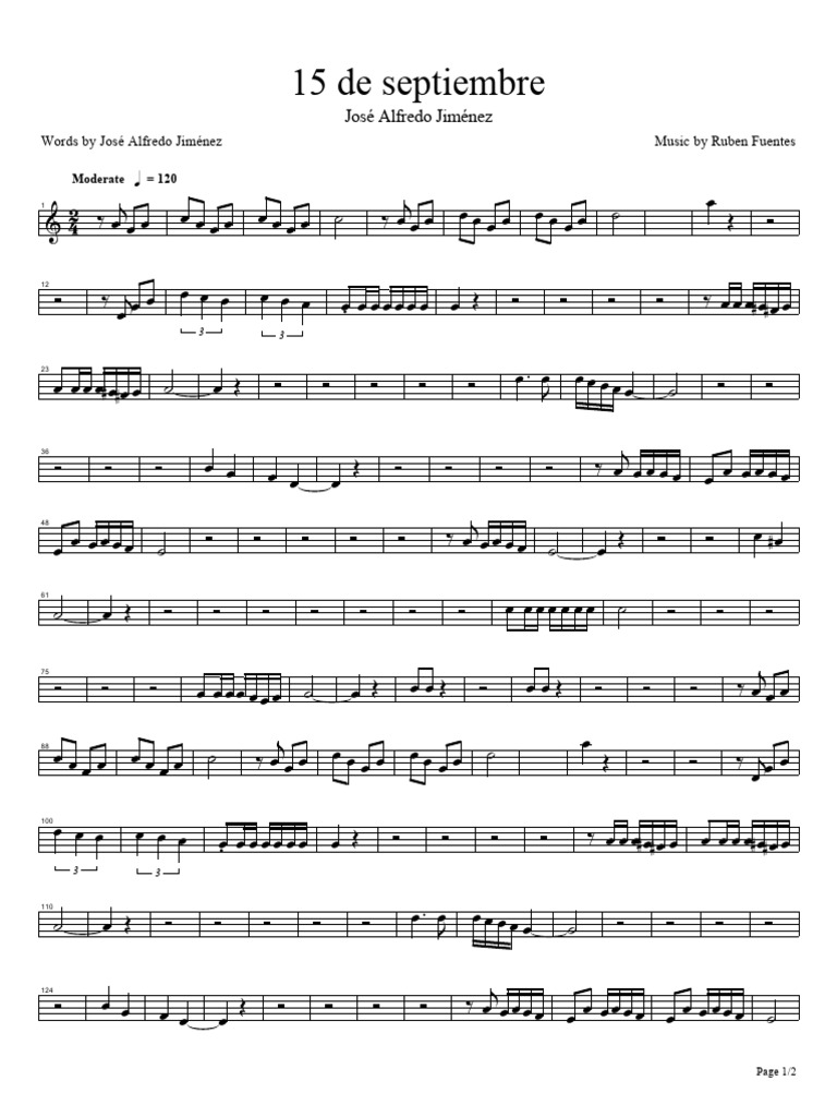 jose alfredo jimenez 15 de septiembre 2da trompeta PDF