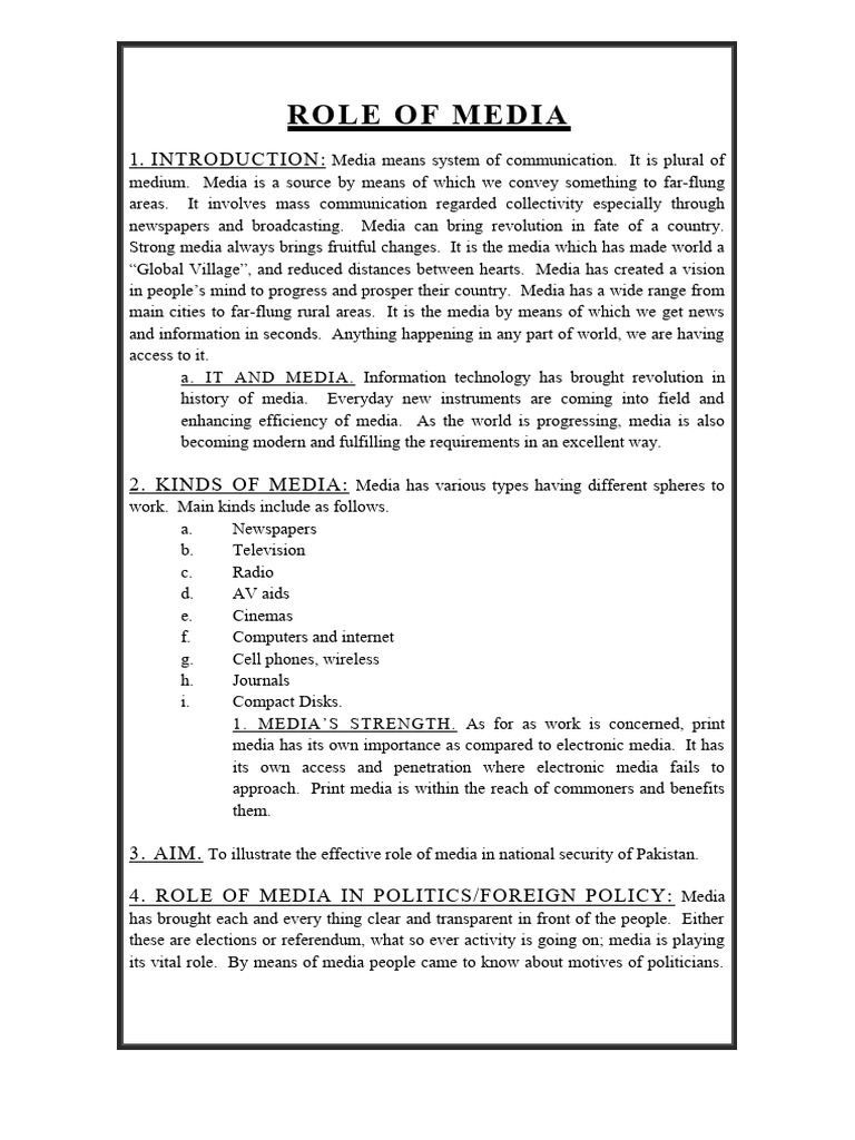 Impact of Media on Pakistan's Society | PDF | Mass Media | Pakistan
