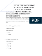 ASSESSMENT OF THE KNOWLEDGE, ATTITUDES AND PERCEPTIONS OF FORENSIC SCIENCE STUDENTS TOWARDS THE USE ARTIFICAIL INTELLIGENCE IN FORENSIC INVESTIGATIONS - Google Forms