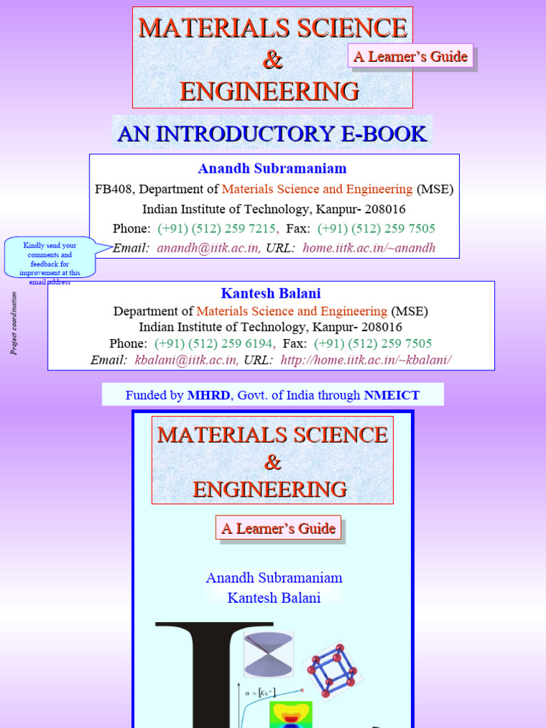 Intro to Materials Science E-Book | PDF | Hyperlink | Solid
