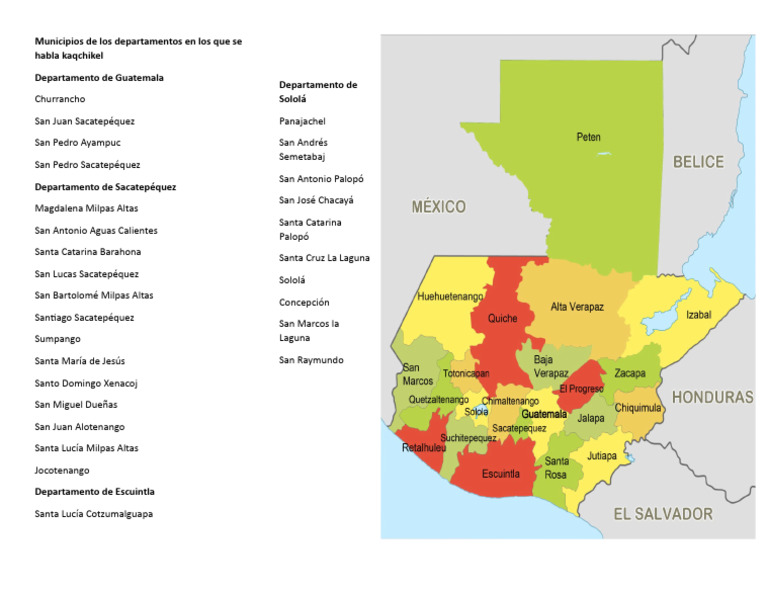 Municipios en Los Que Se Habla Kaqchikel | PDF