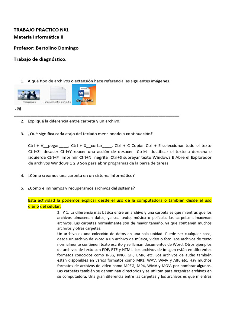 Atajos y Gestión de Archivos en Windows | PDF | Archivo de computadora ...