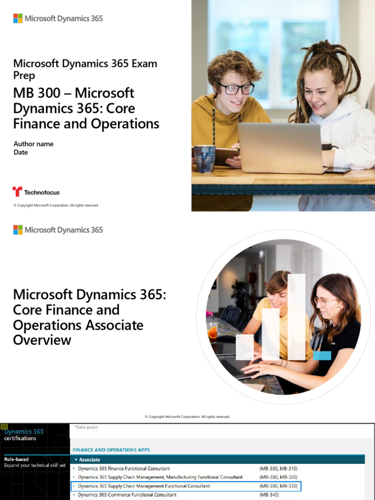MB 300 - Microsoft Dynamics 365: Core Finance and Operations | PDF ...