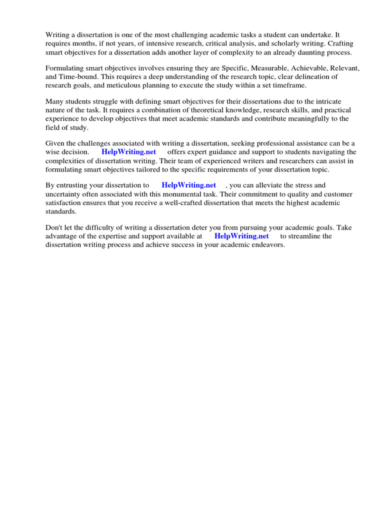 Dissertation smart objectives pdf goal thesis