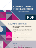 Accommodations in The Classroom