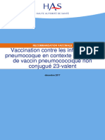 Penurie - Vaccin - Pneumococcique - 23 Pneumovax - Recommandation - Vaccinale