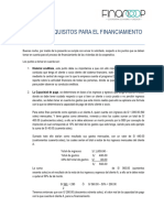 Informe Requisitos para El Financiamiento