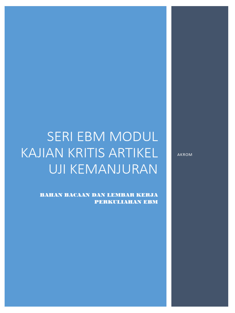 2021 Modul Ebm Akki-Ujiefikasi-Akrom | PDF