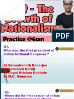 MCQ On Growth of Nationalism Part 2