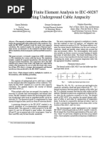 Comparison of Finite Element Analysis To IEC-60287 For Predicting Underground Cable Ampacity