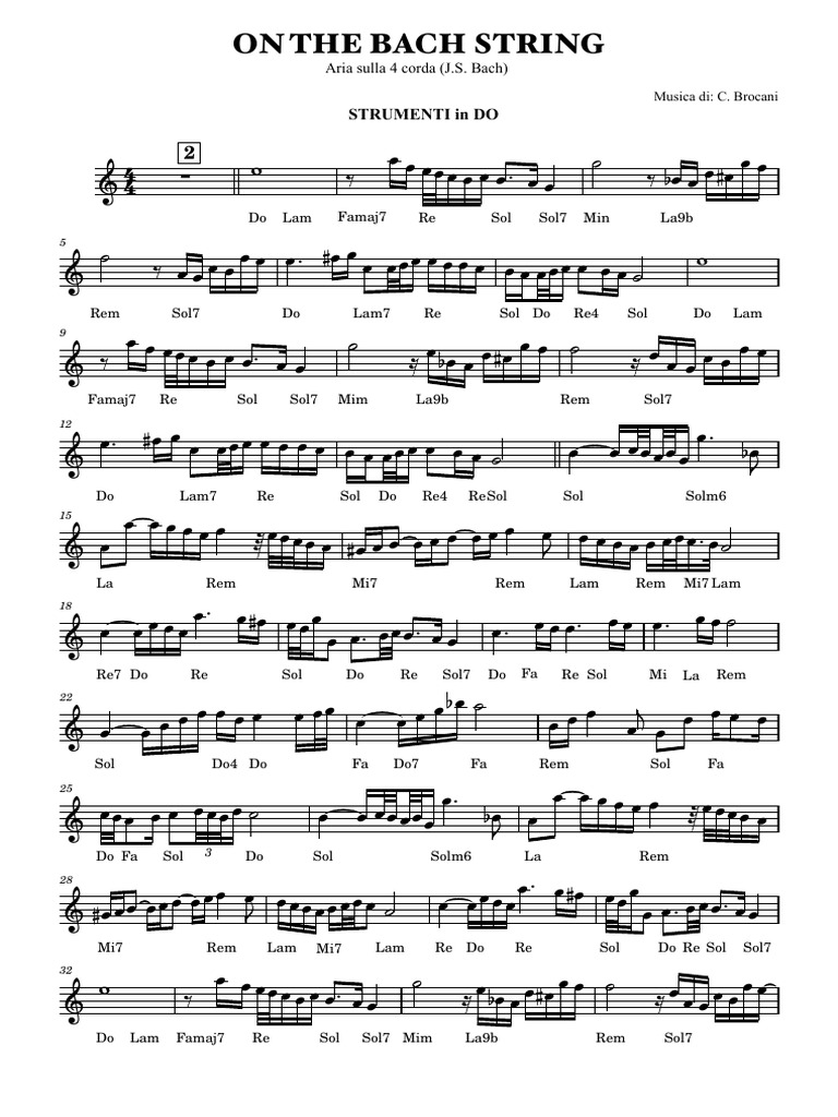 On The Bach String Do | PDF | Classical Music | Choral Compositions