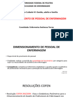 Apresentação Aula Sobre Dimensionamento de Enfermagem Enfa Andressa Torres