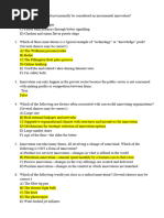 Innovation Multiple Choice Questions | PDF | Innovation | Entrepreneurship