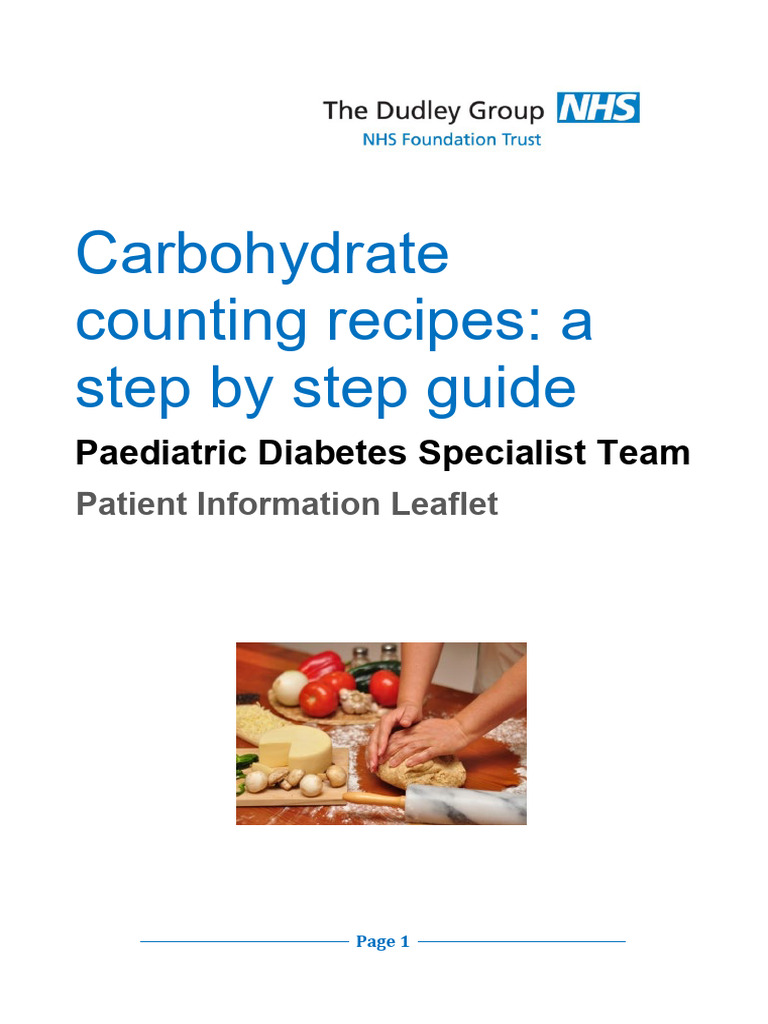 Carbohydrate Counting Recipes A Step by Step Guide V2 PDF