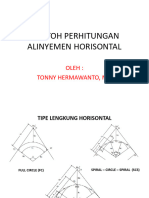 Contoh Perhitungan Lengkung Horisontal