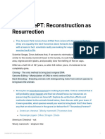 ChatGenePT Reconstruction As Resurrection