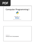 Module02-Introduction To Programming