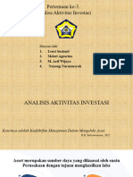 Kelompok 3 ANALISA AKTIVITAS INVESTASI - Presentasi