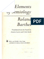 Roland Barthes - Elements of Semiology-Hill and Wang (1968)