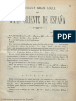 Soberana Gran Logia Del Gran Oriente de España. 1888, N.º 1