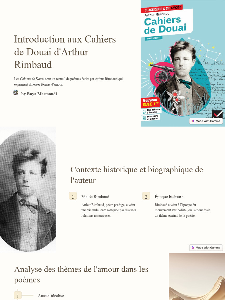 Introduction-aux-Cahiers-de-Douai-dArthur-Rimbaud | PDF | Amour | Poésie