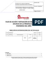 Plan de Acción y Mitigación de Riesgos Ante La Presencia Del Fenómeno Del Niño - San Nicolas