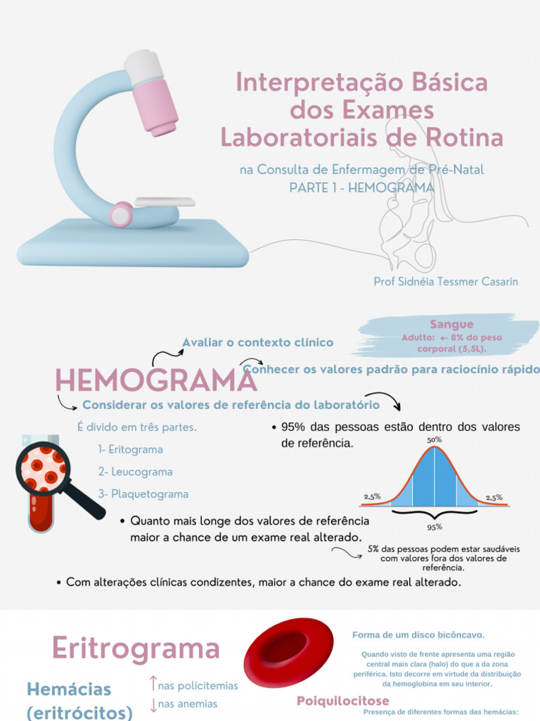 Exames Laboratoriais Na Gravidez Hemograma PARTE 1 | PDF