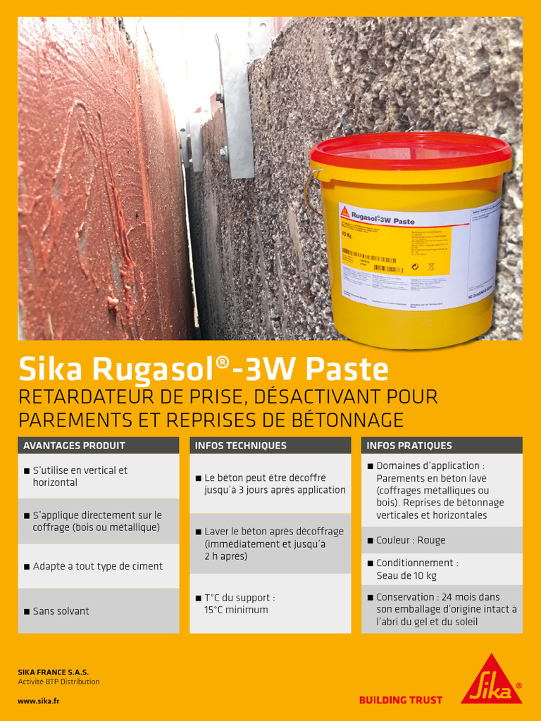 Sika Rugasol®-3W : Désactivant Béton | PDF