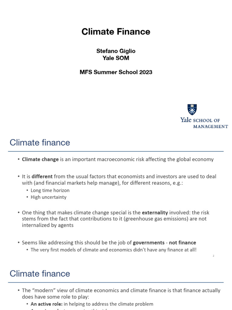 Understanding Climate Finance Risks | PDF | Risk | Derivative (Finance)