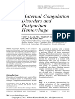 Maternal Coagulation Disorders and Postpartum Hemorrhage