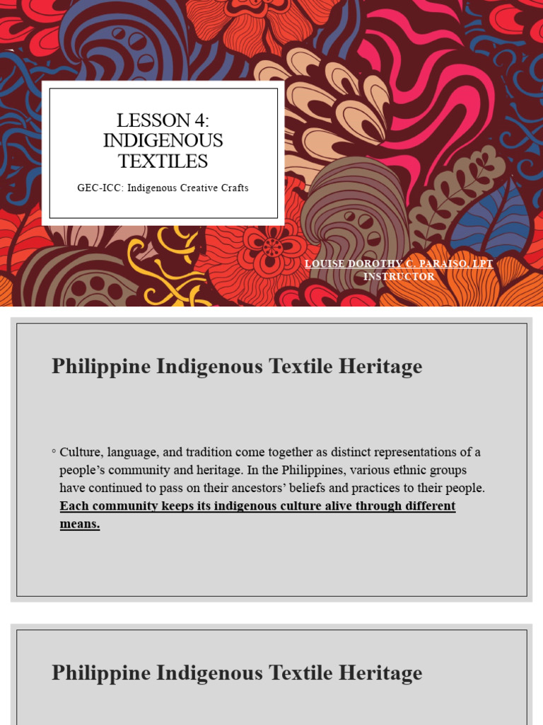 Preserving Philippine Indigenous Textiles | PDF | Textiles | Weaving