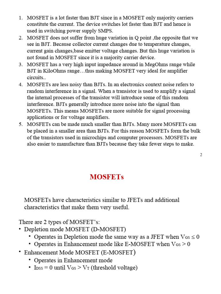 Introduction to MOSFET (1) | PDF | Field Effect Transistor | Mosfet
