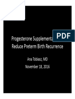 Progesterone Supplementation To Reduce PT B Recurrence