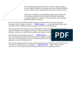 PHD Dissertation Proposal Economics