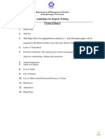 Guideline For Report Writing