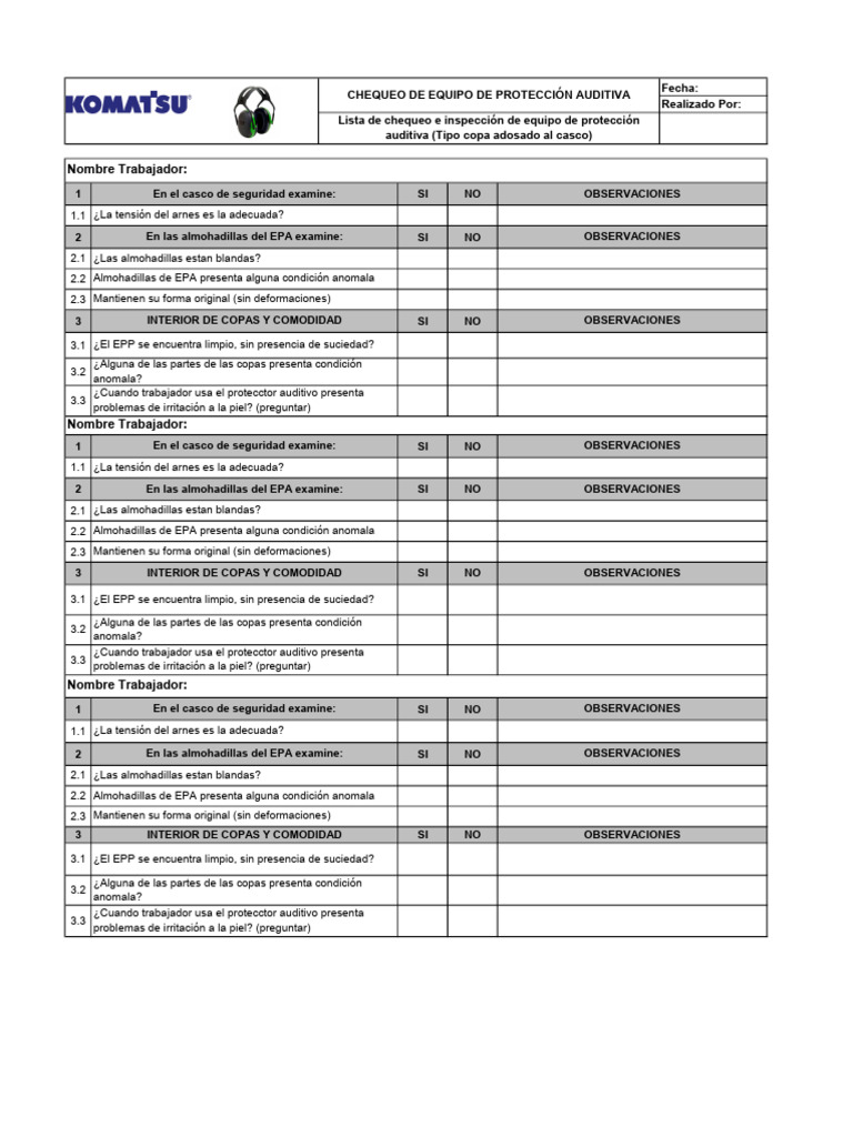 15 Formato Inspección EPA | PDF