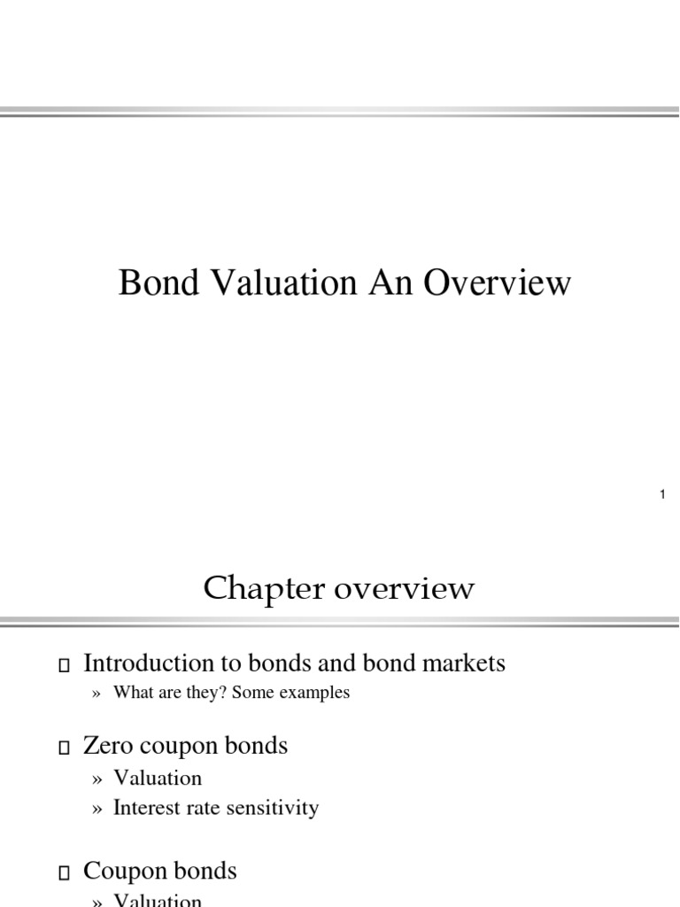 Bond Valuation and Their Valuation | PDF | Bonds (Finance) | Bond ...