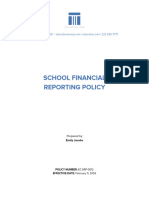 School Financial Reporting Policy Template