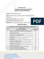 Informe Avance de Obra e A