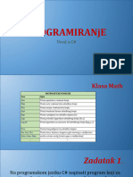 PROGRAMIRANjE C# Uvod.2deo
