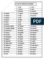 A2 Key For Schools Regular Verbs