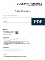 Expanding Brackets Triple Brackets Questions MME