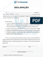 Declara - o PR - Selecionado Prouni