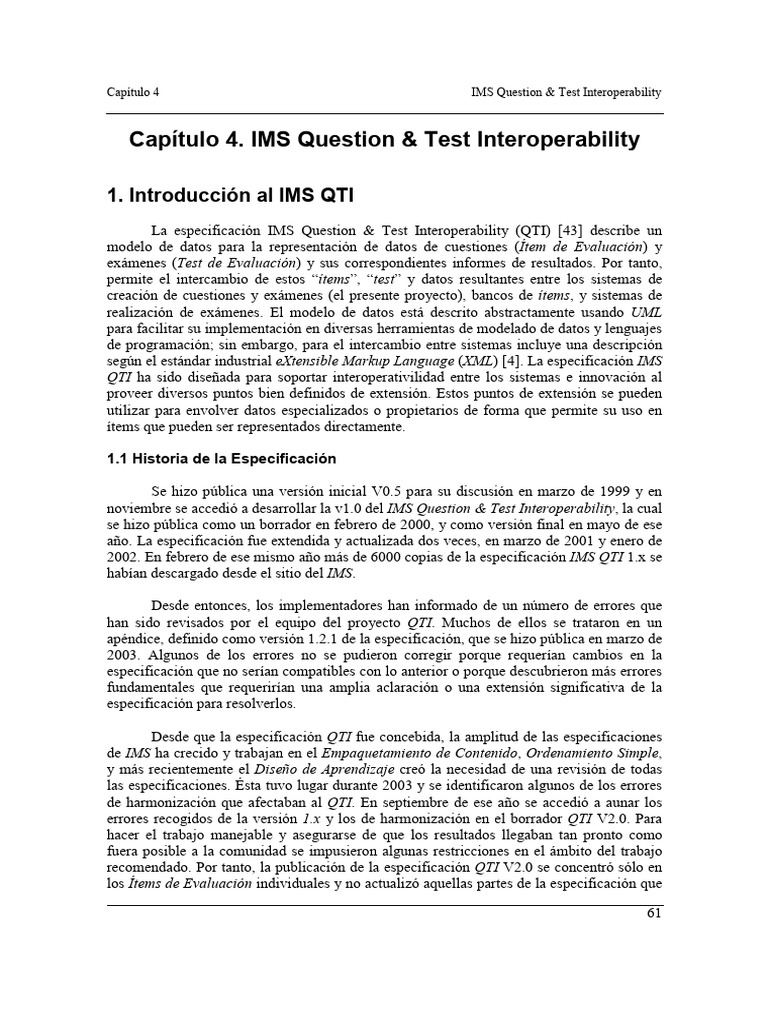 Interoperabilidad en Evaluaciones IMS QTI | PDF | Evaluación | Variable ...